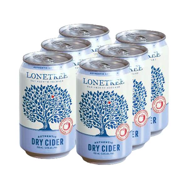 5835170-744173 Authentic Lonetree Dry Apple Cider 6 Pack Cans