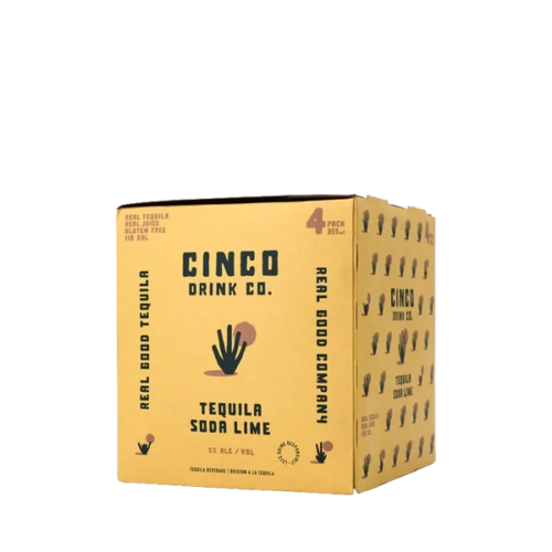 Cinco Drink Co. Tequila Soda Lime 4PK